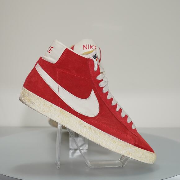 Nike Blazer High Suede VNTG Crimson Red - Size 11.5 - Picture 9 of 9